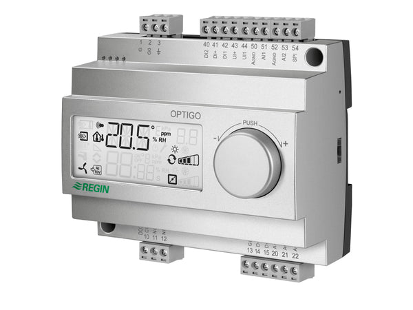 Regin OPTIGO OP10 rumsregulator DIN-skena