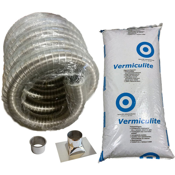 Skorstensrör 100 paket , komplett ''Gör det själv''